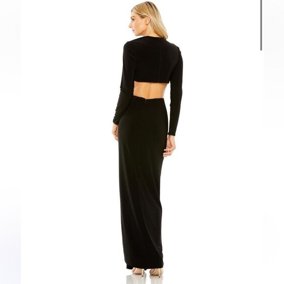 $498 Mac Duggal 27426 High Slit Cutout Dress Gown NWT Size 12 - Picture 2 of 6